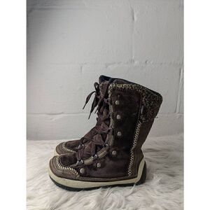 Merrell Puffin Lace Up Brown Primaloft 200g Insulated Boots Women‎ 7 US